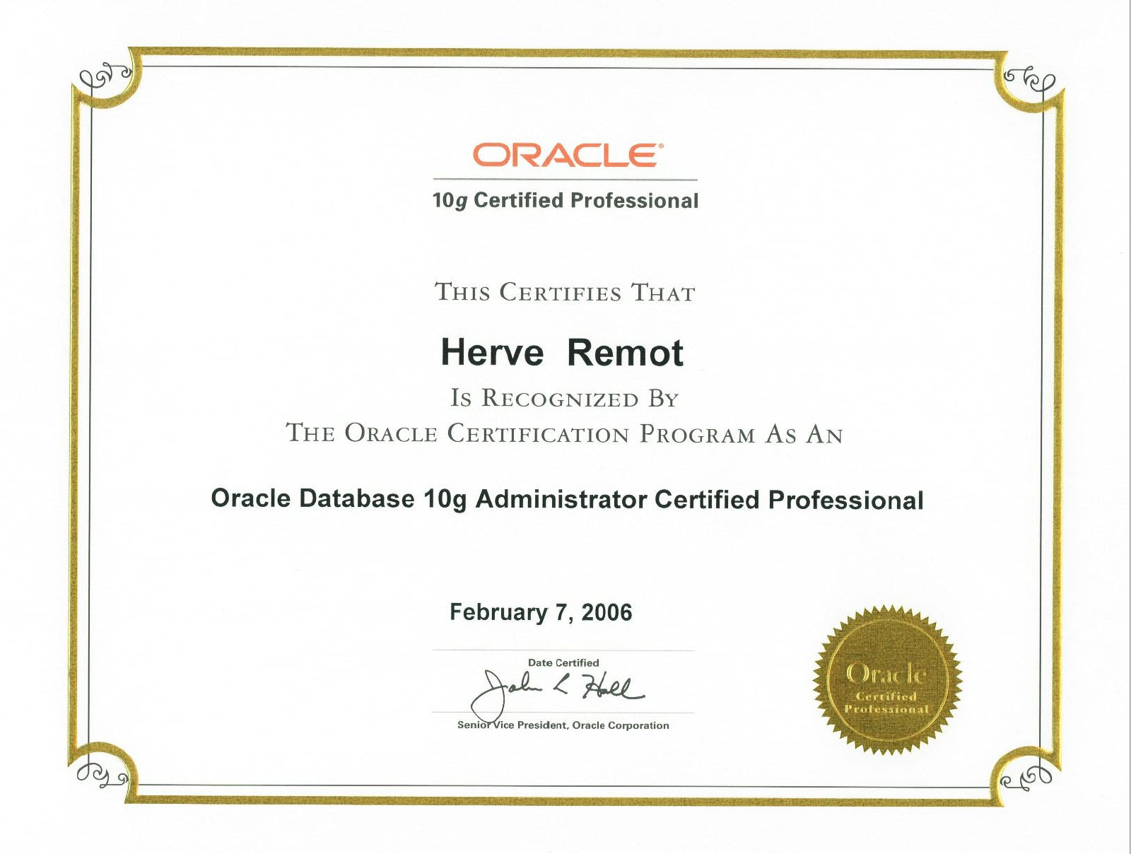 Oracle OCP10G